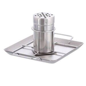 Steven Raichlen Beer Can Chicken Roaster Stainless Steel Rack Drip Pan #2490